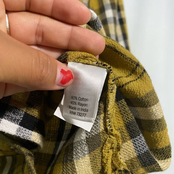 SONOMA plaid t- shirt size: XS - Picture 5 of 6